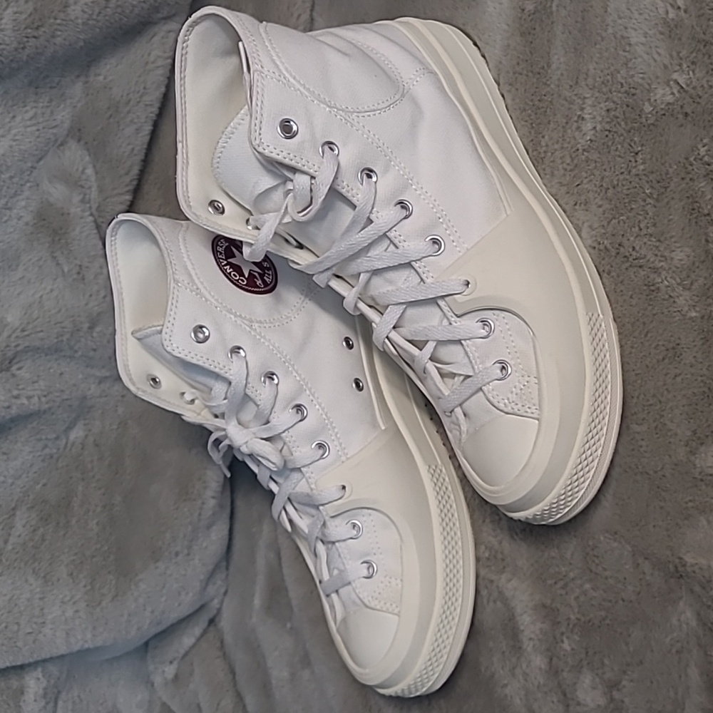 Converse All Star Platform Heel High Top Sneakers Mens Size 12 - Picture 6 of 9